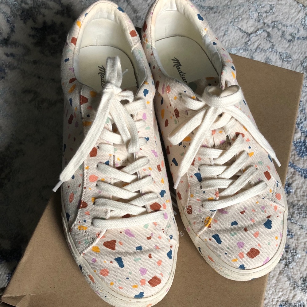 Madewell sidewalk sneakers in terrazzo canvas